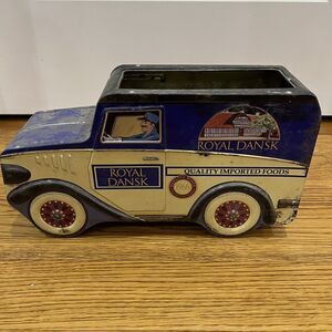 Royal Dansk Vintage 1966 Large Truck Shaped Cookie Tin Box